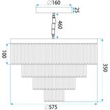 Toolight Kristalni Viseći Stropni Luster APP1533-6CP4 Zlatni | shoptok.hr