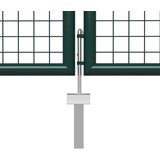 Vrtna vrata jeklena 400x150 cm zelena | Shoptok.si