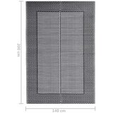 Vanjski tepih crni 140 x 200 cm PP | shoptok.hr