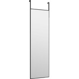  Ogledalo za vrata crno 30 x 100 cm od stakla i aluminija | shoptok.hr