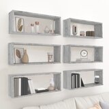  Kockaste zidne police 6 kom hrast sonoma 60 x 15 x 23 cm drvene | shoptok.hr