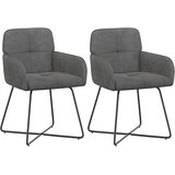 vidaXL Trpezarijske stolice 2 kom. Baršun Tamnosiva 59 x 56 5 x 86 cm - Tamnosiva 2 | shoptok.hr