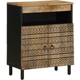 vidaXL Komoda 60x33,5x75 cm trden robusten mangov les in kovina | Shoptok.si