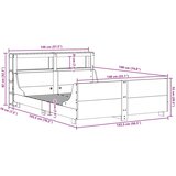 vidaXL okvir kreveta bez madraca bijeli 140 x 190 cm masivna borovina | shoptok.hr