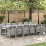 vidaXL 13 komada vrtni set za objedovanje s jastučićima svjetlosivi poly ratan | shoptok.hr