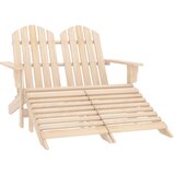 The Living Store Vrtni stol Adirondack za 2 osebi z naslonom za noge les jelke - Vrtni Stol, (21469696) Cene