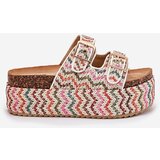 Boto Women's Sandals On Chunky Platform With Weaving And Buckles Multicolor | ePonuda.com