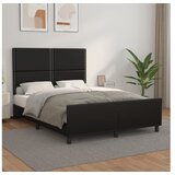  Za krevet s uzglavljem crni 140x190 cm od umjetne kože | shoptok.hr
