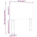  Uzglavlje s uzglavljem Smeđi hrast 75 cm Konstruirano drvo | shoptok.hr