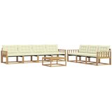  Set vanjskih sofa 8 kom. Bijela i krem | shoptok.hr