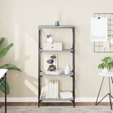 vidaXL Knjižna omara 4-nadstropna siva sonoma 59x35x132 cm inž. les Cene