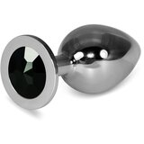 Lovetoy plug anal metal rosebud classic s črnim draguljem velikosti l, (21077673) Cene