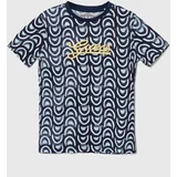 Guess Otroška bombažna kratka majica mornarsko modra barva