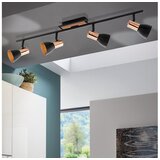 Eglo barnham reflektor/4, led, 4x3,3w, 4x240lm, bakar/crna/čelik | shoptok.hr