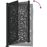  Vrtna vrata crna 100x150 cm čelična dizajn plamena | shoptok.hr