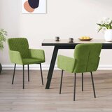  Blagovaonske stolice 2 kom svjetlozelene baršunaste | shoptok.hr