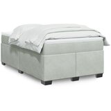 vidaXL Box spring krevet s madracem svjetlosivi 120x200 cm baršunasti Cijene