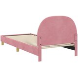 Krevet za djecu s uzglavljem Ružičasta 80 x 200 cm Baršun | shoptok.hr