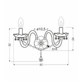 Candellux maria teresa zidna lampa 2X40W E14 zlatna | Eponuda.com