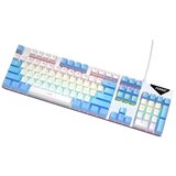 INF Žična mehanska tipkovnica mavrična osvetlitev modro stikalo 104 tipke White + Blue, (5000128719) Cene