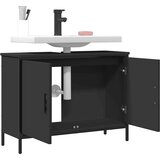 Ormarić za umivaonik crni 80 x 30 x 60 cm konstruirano drvo | shoptok.hr