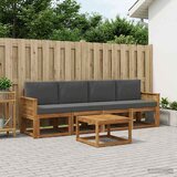  Set vanjskih sofa 5 pcs Prirodna i antracit Poliester | shoptok.hr