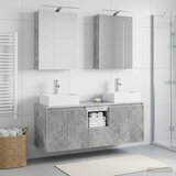  Set ormarića za kupaonicu 5 pcs Betonska siva Konstruirano drvo Cijene