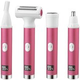 GOLDWAY Mini prenosni električni brivnik za ženske, prirezovalnik za bikini, sramne dlake, 4 v 1 (roza), USB, (21978784) | Shoptok.si