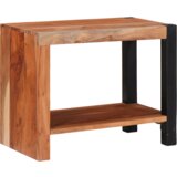 vidaXL Knjižna omara Rjava, Črna 50 x 30 x 40 cm Masiven les akacije | Shoptok.si