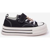 Boto Girls Sneakers With Gold Clip Bear Black Solena | shoptok.hr