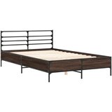  Okvir za krevet smeđi hrast 120x190cm konstruirano drvo i metal | shoptok.hr