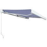  Kazetna tenda na ručno uvlačenje 400 x 300 cm plavo-bijela | shoptok.hr