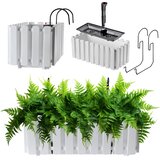 KADAX balkonski cvetlični lonec z ročaji 38x18x16,5 cm bel, (5000352616) | Shoptok.si