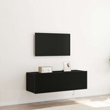 TV zidni ormar s LED svjetlima Crni hrast 100x35x31 cm | shoptok.hr
