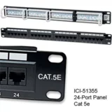 Intellinet 1U 24-port UTP Cat5e črn patch panel