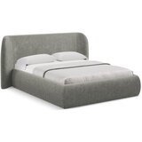 Makamii Sivi tapecirani bračni krevet s prostorom za odlaganje s podnicom 180x200 cm Hauke – | shoptok.hr