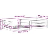 vidaXL Okvir kreveta bez madraca voštano smeđi 80x190 cm od borovine | shoptok.hr