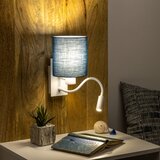  Brilagi - LED zidna lampa NUBILA 1xE27/25W/230V+ LED/3W bela/tamno plava | Eponuda.com