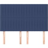  Posteljno vzglavje 4 kosa moder 72x5x78/88 cm blago, (20953385) | Shoptok.si