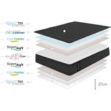 Moonia Vzmetnica Viskoelastični Air Black - 160X200 cm - (21591816) | Shoptok.si