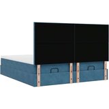 vidaXL Otomanski okvir kreveta s madracima plavi 180x200cm baršunasti | shoptok.hr