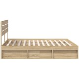  Krevetna konstrukcija Sonoma 200 x 200 cm Čvrsto borovo drvo | shoptok.hr