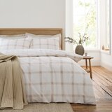 Bianca Bež pamučna posteljina za bračni krevet 200x200 cm Oxton Check – | shoptok.hr