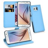 Cadorabo Ohišje, združljivo z Samsung Galaxy S6 v nebesno modra - Zaščitni ovitek z magnetnim zapiranjem, stoječo funkcijo in režo za kartice, (20557088) | Shoptok.si