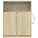  Komoda s LED svjetlima boja hrasta 77 x 34 x 100 cm drvena | shoptok.hr