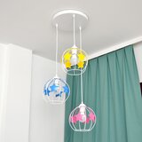  Dečiji luster na sajli STARS 3xE27/15W/230V plava/ružičasta/žuta | Eponuda.com