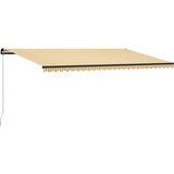 vidaXL Ročno zložljiva tenda 600x300 cm rumena in bela, (20803788) | Shoptok.si