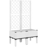 Furnova Cvetlično korito z oporno mrežo belo 80x40x142 cm PP, (21921287) | Shoptok.si