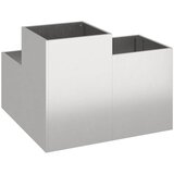  Vrtna saksija Srebrno 100 x 100 x 60 cm Nehrđajući čelik | shoptok.hr