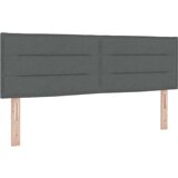 vidaXL Box Spring postelja z vzmetnico in LED temno siva 140x200 cm tkanina | Shoptok.si